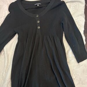 Banana Republic long sleeve black dress